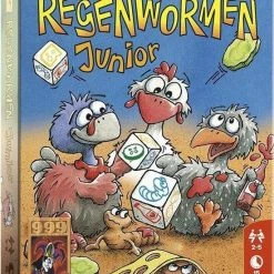 Regenwormen Junior Dobbelspel - De Spelers Gaan Als Hongerige Kippen Op Zoek Naar Regenwormen