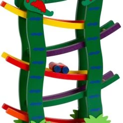 Big Foot Racebaan - Auto Speelgoed Jongens - Houten Speelgoed - Speelgoed - Houten Rollerbaan